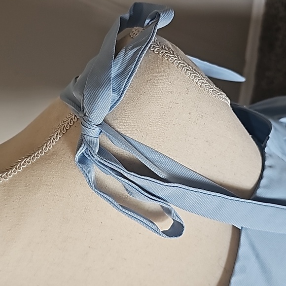 Cider Ruffle Hem Midi Dress in Baby Blue Size XL Cottagecore Lightweight - Picture 6 of 8